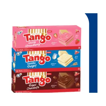 Wafer Tango 124 gr (Aneka Rasa) - Karton (24 pcs)
