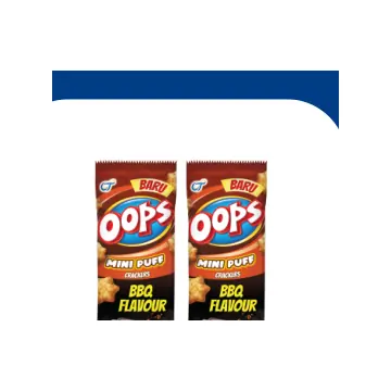 Oops Mini Puff BBQ 10 gr - Karton (120 pcs)
