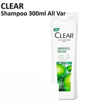Clear 300 ml Shampoo All Variants 300 ml Active Clean, Anti Hair Fall, Perawatan Komplit, Lemon Fresh, Complete Soft Care, Ice Cool Menthol, Total Active, Coconut Rice Freshness