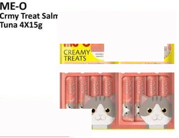 Me-o per 4 pcs 15 gr Creamy Treat Salmon Tuna 15 gr Salmon, Tuna