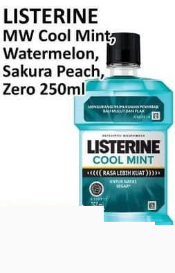 Listerine 250 ml Mouthwash Cool Mint Watermelon Sakura Peach Zero 250 ml Sakura Peach, Cool Mint, Zero, Multi Protect Zero