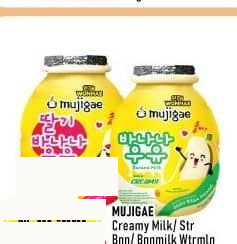 Mujigae 250 ml Susu Creamy Strawberry Banana Watermelon 250 ml Strawberry, Banana, Watermelon