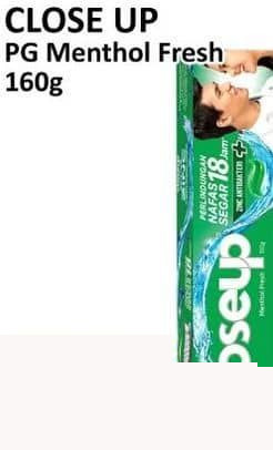 Close Up 160 gr Pasta Gigi Menthol Fresh Menthol Fresh 160 gr Menthol Fresh