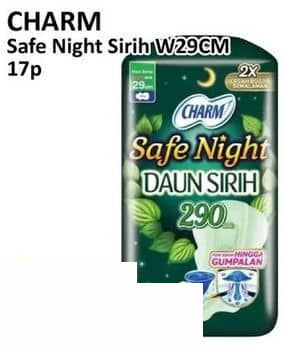 Charm 17 pcs Safe Night Daun Sirih 29cm 29 ml Wing 29cm