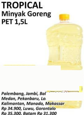 Tropical 1500 ml Minyak Goreng 1.5 ltr