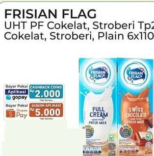Frisian Flag 225 ml UHT Milk Cokelat Stroberi 225 ml Sereal Coklat, Strawberry, Swiss Chocolate, Low Fat Chocolate, Low Fat Strawberry