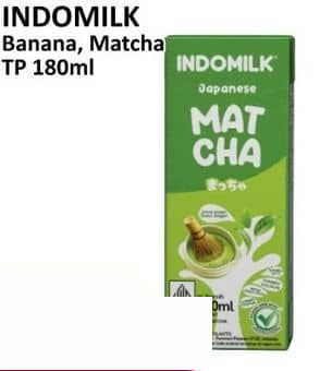 Indomilk 180 ml Susu Banana Matcha 180 ml Banana, Matcha