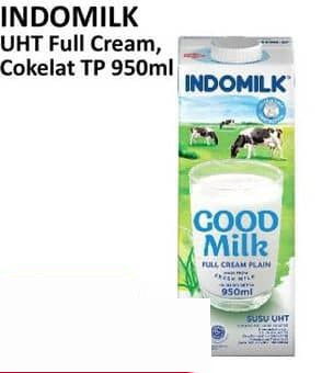 Indomilk 950 ml UHT Milk Full Cream Cokelat 950 ml Full Cream Plain, Cokelat