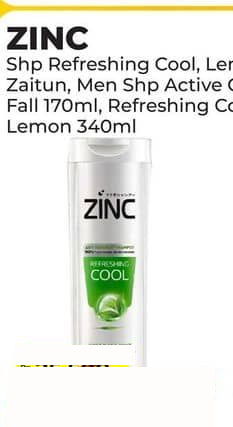 Zinc 170 ml Shampoo Refreshing Cool Lemon 170 ml Refreshing Cool, Active Fresh Lemon