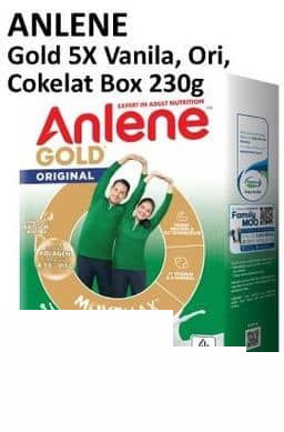 Anlene 230 gr Susu Nutrisi Vanila Original Cokelat 230 gr Vanila, Original, Cokelat