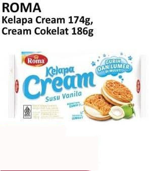 Roma 174 gr Biskuit Kelapa Krim Krim Cokelat 174 gr Kelapa Krim, Krim Cokelat