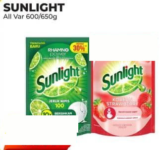 Sunlight 600 ml Dish Soap Jeruk Nipis Korean Strawberry 600 gr Korean Strawberry, Jeruk Nipis 100