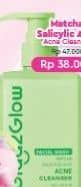 Glad2glow Acne Cleanser Matcha Salicylic Acid ml Matcha Salicylic Acid