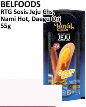 Belfoods 55 gr Ready To Go Sosis Jeju Cheese Nami Hot Daegu Original 55 gr Daegu Original, Ayam Jeju Keju, Nami Pedas