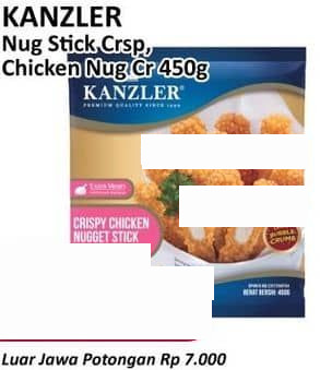 Kanzler 450 gr Chicken Nugget Stick Crispy 450 gr Stick Crispy