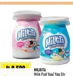 MILKITA Puding Susu Yogurt Strawberry 85 gr