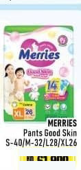 Merries 40 pcs Pants Good Skin S40 M32 L28 XL26 40 pcs S40