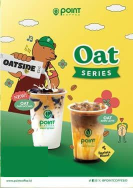 POINT COFFEE Minuman Kopi Susu Gandum Oat Cappuccino Oat Aren Latte 1 pcs