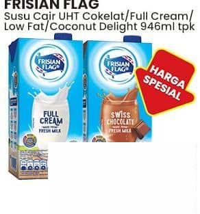Frisian Flag 946 ml Susu Cair UHT Cokelat Full Cream Low Fat Coconut Delight 946 ml Coconut Delight, Low Fat, Full Cream, Swiss Chocolate