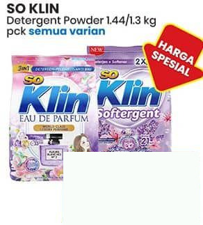 So Klin 1 kg Detergen Bubuk Eau De Parfum Softergent 1.44 kg Eau De Parfum, Softergent