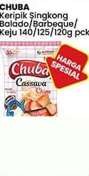 Chuba 120 gr Keripik Singkong Balado Barbeque Keju 120 gr Balado, Barbeque, Keju