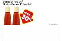 Indofood 135 ml Sambal Pedas Ekstra Pedas 135 ml Ekstra Pedas, Pedas