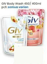 GIV 400 ml Body Wash Semua Varian 400 ml Rose Water Argan Oil, Saffron Niacinamide, Mulberry Collagen, Pearl Sakura, Bengkoang Yoghurt, Hijab Tin Zaitun, Hijab Oud Glutacinamide, Passion Flowers Sweet Berry, White Flowers And Vanilla, Damas