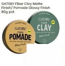 Gatsby 80 gr Fiber Clay Matte Finish / Pomade Glossy Finish Matte Finish Glossy Finish 80 gr