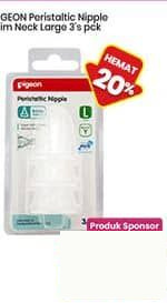 Pigeon 3 pcs Peristaltic Nipple Slim Neck Large 3 pcs L