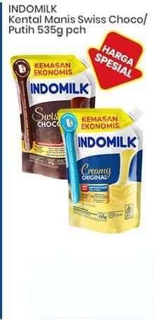 Indomilk 535 gr Susu Kental Manis Swiss Choco Putih 535 gr Swiss Choco, Putih