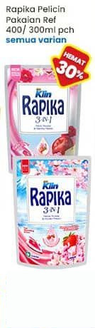 400 ml RAPIKA Pelicin Pakaian Semua Varian 400 ml Forever Blossom, Lavender Splash, Sakura Strawberry, Sparkling Water, Green Meadow, Korean Camellia, Ocean Fresh, Biang Sweet Pink, Biang Calming Blue