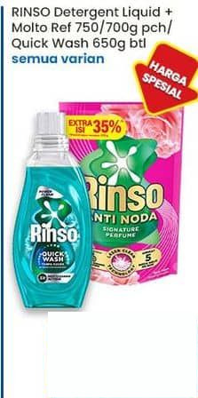 Rinso 750 gr Detergent Liquid Molto Quick Wash 750 gr Molto, Quick Wash