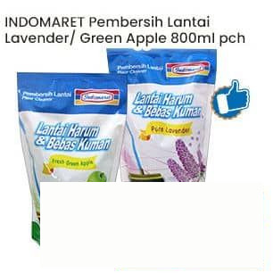 Indomaret 800 ml Pembersih Lantai Lavender Green Apple 800 ml Green Apple, Lavender