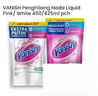 Vanish 425 ml Penghilang Noda Liquid Pink White 425 ml Pink, Putih