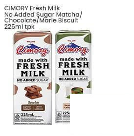 Cimory 225 ml Fresh Milk No Added Sugar Matcha Cokelat Marie Biscuit 225 ml No Added Sugar Matcha, Cokelat, Marie Biscuit
