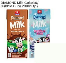 Diamond 200 ml Susu Cair Cokelat Bubble Gum 200 ml Cokelat, Bubble Gum