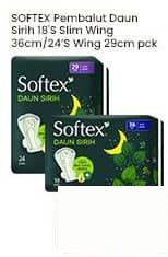 Softex 1 pcs Pembalut Daun Sirih Slim Wing 36cm Wing 29cm 1 pcs Slim Wing 36cm, Wing 29cm