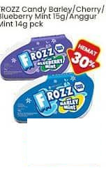 Frozz 14 gr Candy Barley Cherry Blueberry Mint Anggur 14 gr Barley, Cherry, Blueberry Mint, Anggur