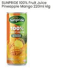 Sunpride 220 ml Jus Buah 100% Nanas Mangga 220 ml Nanas Mangga