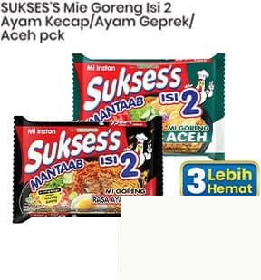 Sukses's per 2 pcs 115 gr Mie Goreng Ayam Kecap Ayam Geprek Aceh 115 gr Ayam Kecap, Ayam Geprek, Aceh