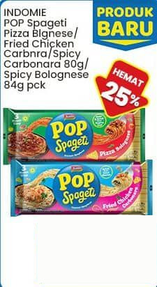 INDOMIE Pop Spageti Pizza Bolognese Fried Chicken Carbonara Spicy Bolognese 80 gr