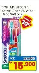 Systema 2 pcs Sikat Gigi Active Clean Wider Head Soft 2 pcs