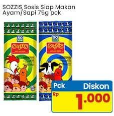 75 gr SOZZIS Sosis Siap Makan Ayam Sapi 75 gr Ayam, Sapi