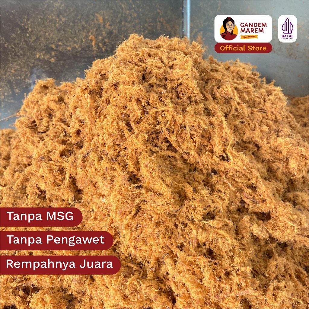 Gandem Marem Abon Ayam Pedas 140 gr, Non Msg