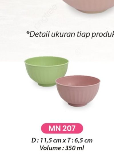 Mangkok Nasi - MN 207 (Paket Isi 2 PCS)