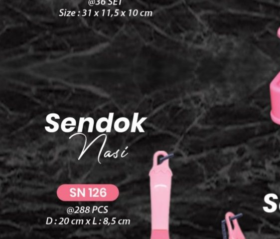 Sendok Nasi Pink Muda - SN 126 (Paket Isi 4 PCS)