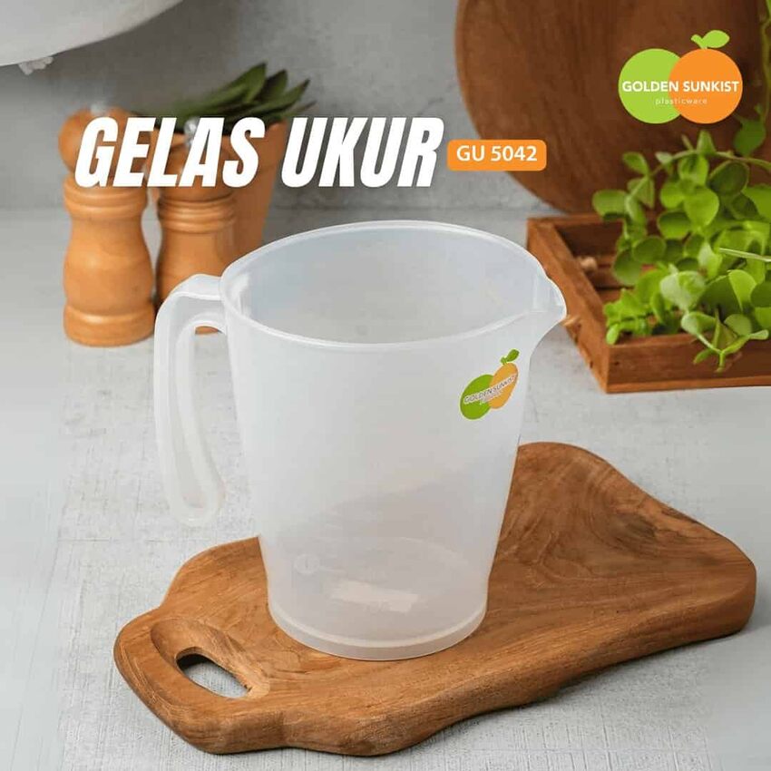 Gelas Ukur 1000ml Natural - GU 5042 (Paket Isi 2 PCS)