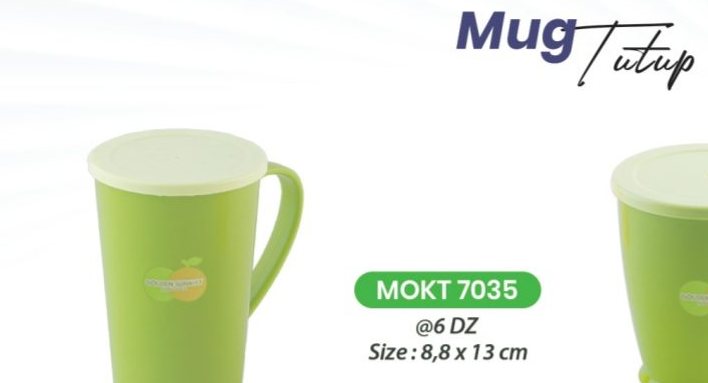 Mug Tutup - MOKT 7035 (Paket Isi 2 SET)