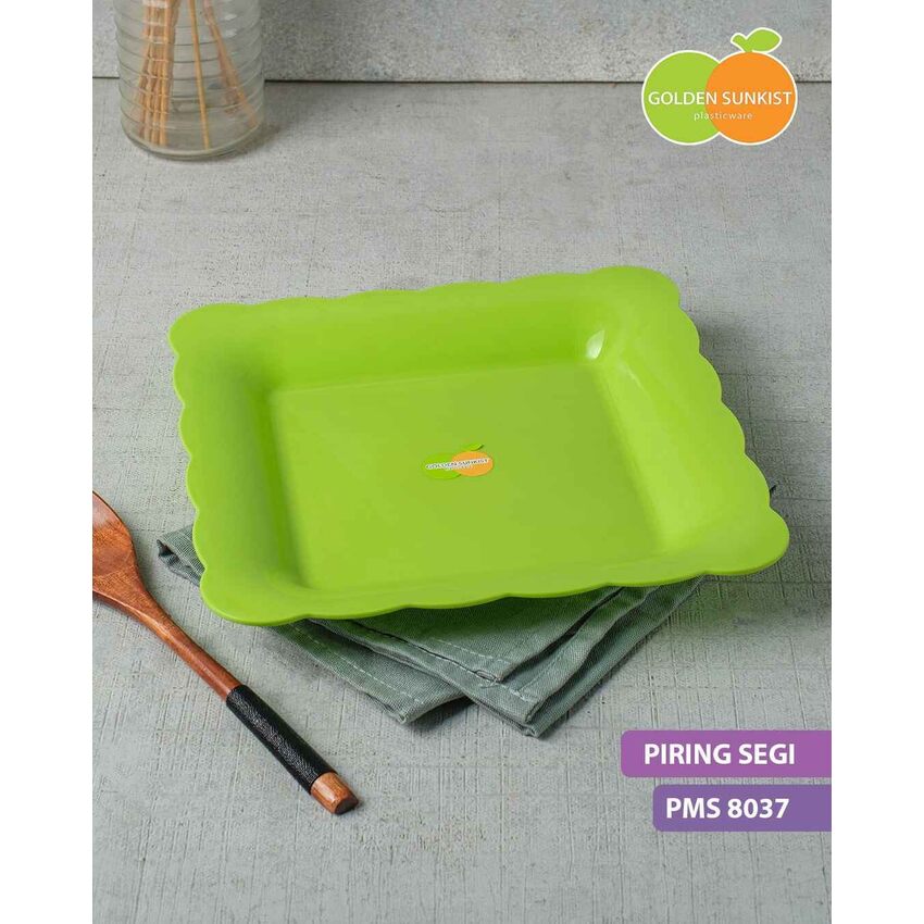 Piring Makan Segi - PMS 8037 (Paket Isi 2 PCS)