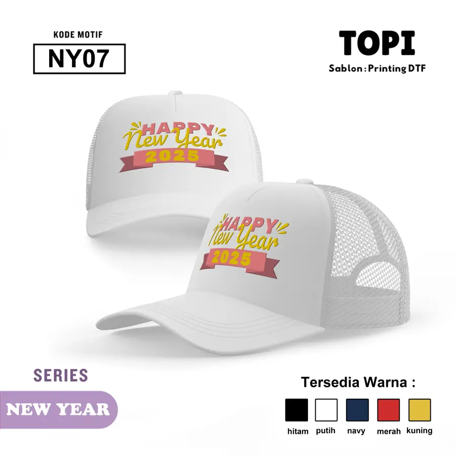 NY07 - Topi [Varian: Hitam]